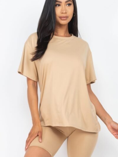 Loose Fit Top & Biker Shorts Set Loose Fit Top & Biker Shorts Set