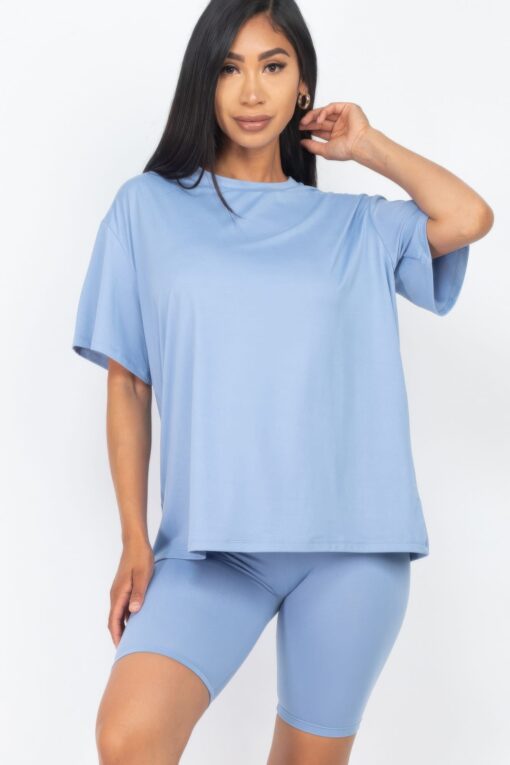 Loose Fit Top & Biker Shorts Set - Image 12