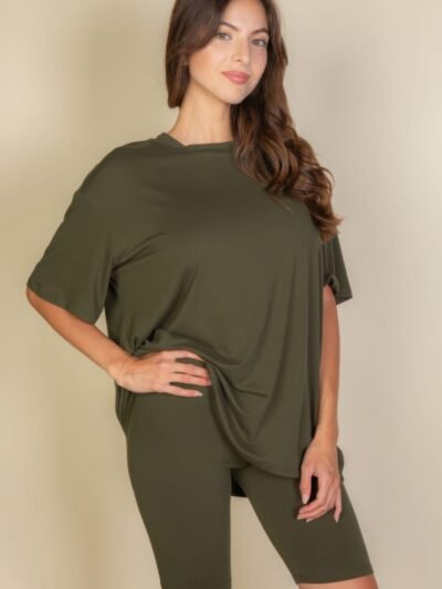 Loose Fit Top & Biker Shorts Set Loose Fit Top & Biker Shorts Set