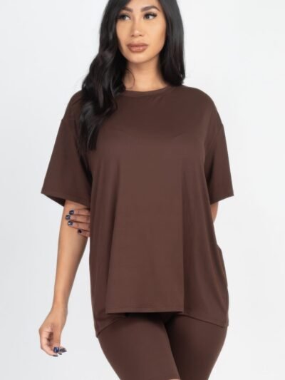 Loose Fit Top & Biker Shorts Set Loose Fit Top & Biker Shorts Set