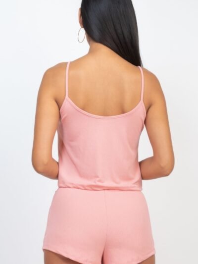 Ribbed Strappy Top & Shorts Set Ribbed Strappy Top & Shorts Set
