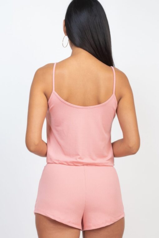 Ribbed Strappy Top & Shorts Set - Image 5