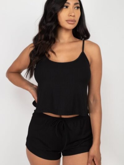 Ribbed Strappy Top & Shorts Set Ribbed Strappy Top & Shorts Set