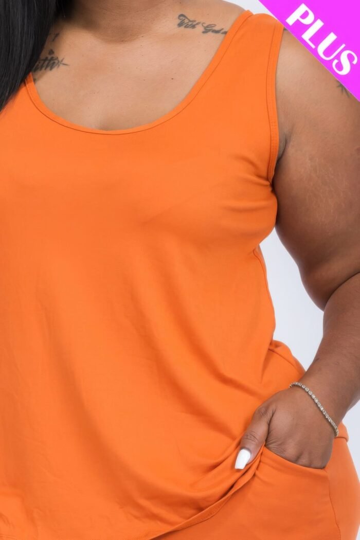 Plus comfy tank top & shorts set