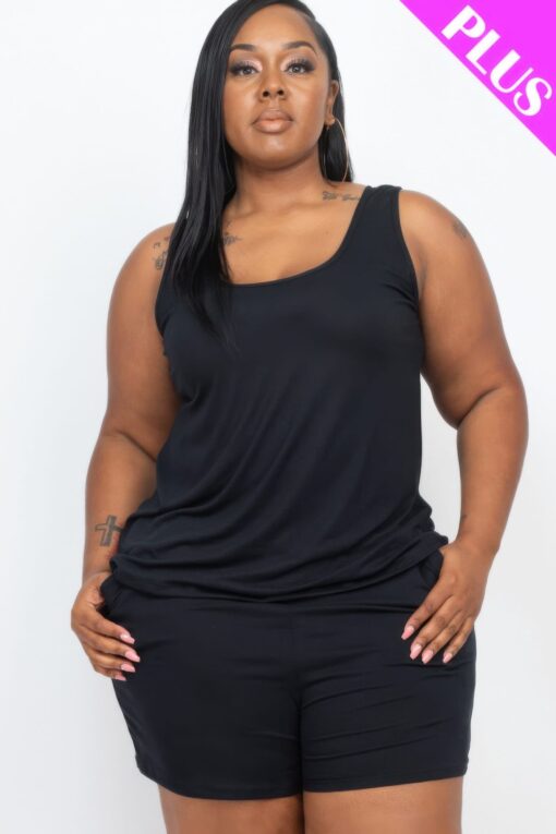 Plus Comfy Tank Top & Shorts Set - Image 10