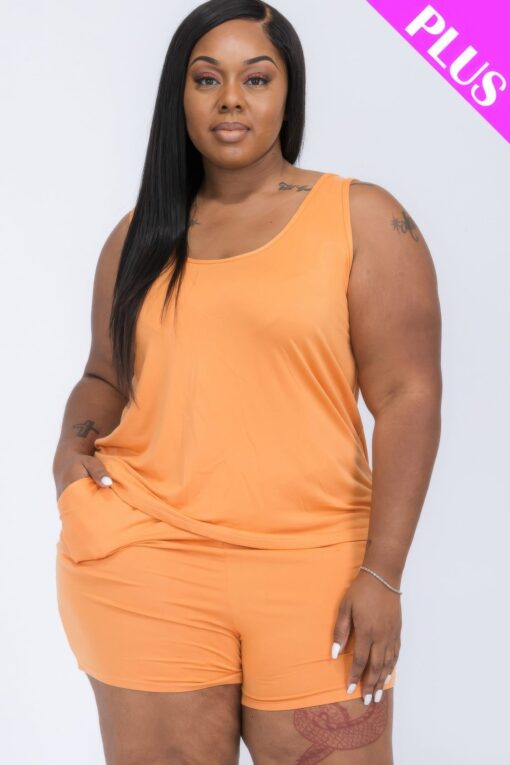 Plus Comfy Tank Top & Shorts Set - Image 16