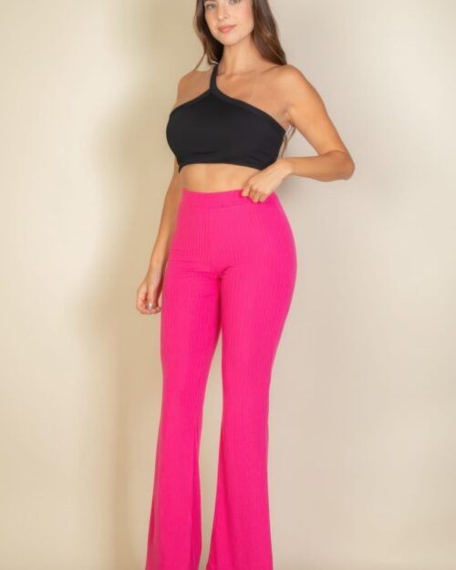 one shoulder ribbed cropped top