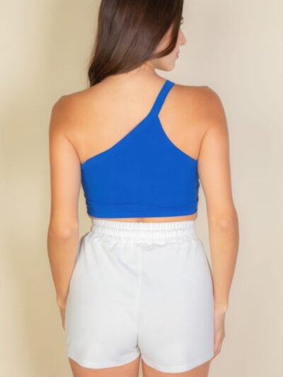 One Shoulder Ribbed Cropped Top One Shoulder Ribbed Cropped Top