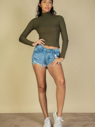 Ribbed Turtleneck Long Sleeve Top Ribbed Turtleneck Long Sleeve Top