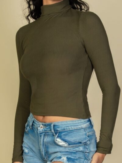Ribbed Turtleneck Long Sleeve Top Ribbed Turtleneck Long Sleeve Top