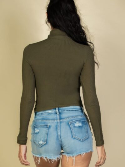 Ribbed Turtleneck Long Sleeve Top Ribbed Turtleneck Long Sleeve Top