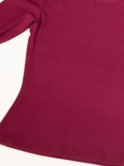 Ribbed Round Neck Long Sleeve Top Ribbed Round Neck Long Sleeve Top