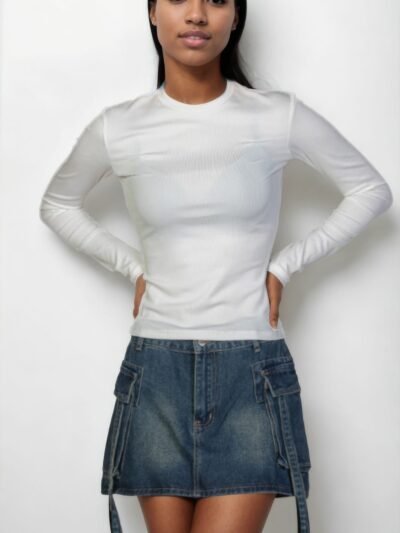 Ribbed Round Neck Long Sleeve Top Ribbed Round Neck Long Sleeve Top