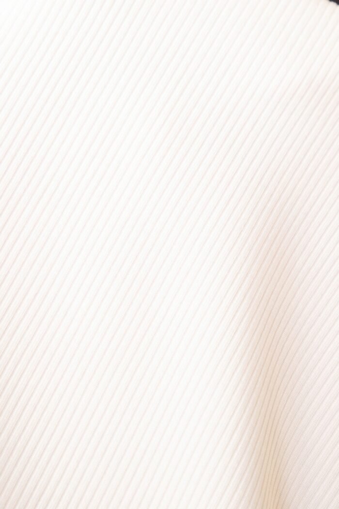 Ribbed knit plunge neck crop top