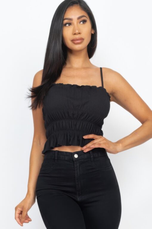 Tiered Shirred Body Crop Top - Image 7