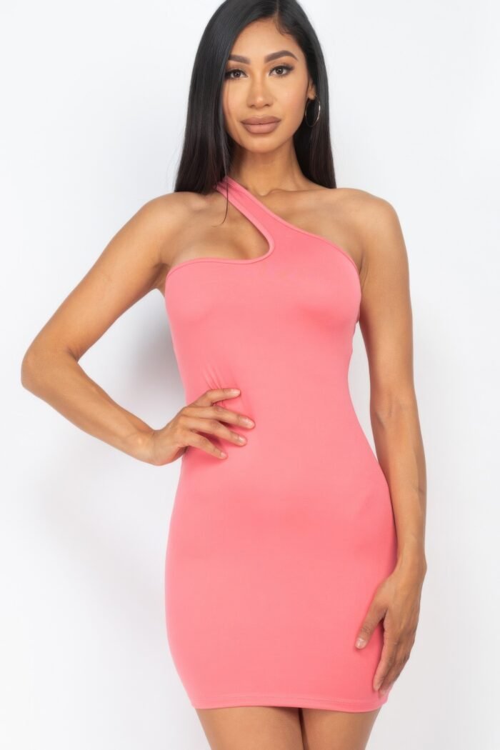 One shoulder bodycon mini dress - image 12