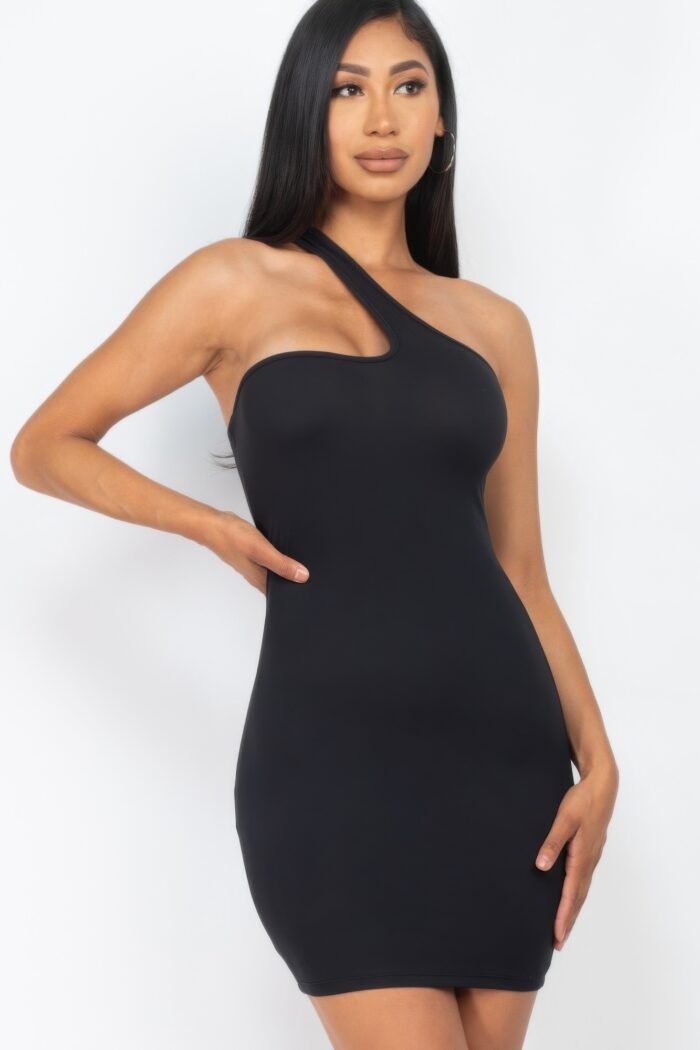 One shoulder bodycon mini dress - image 13