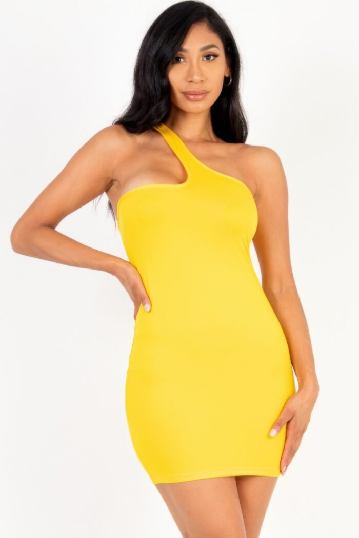 One shoulder bodycon mini dress - image 16