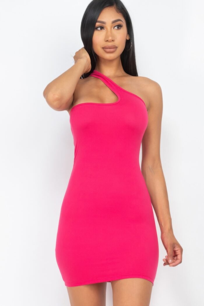 One shoulder bodycon mini dress - image 17