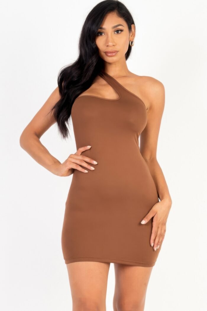 One shoulder bodycon mini dress - image 19