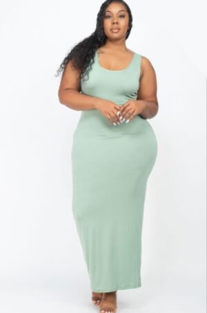 Plus Size Solid Basic Maxi Dress Plus Size Solid Basic Maxi Dress