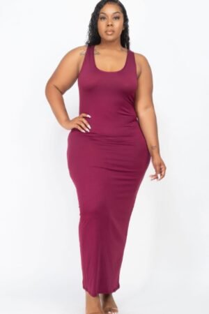 Plus Size Solid Basic Maxi Dress Plus Size Solid Basic Maxi Dress