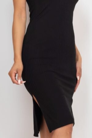 Ribbed Side Slit Tank Midi Dress Ribbed Side Slit Tank Midi Dress
