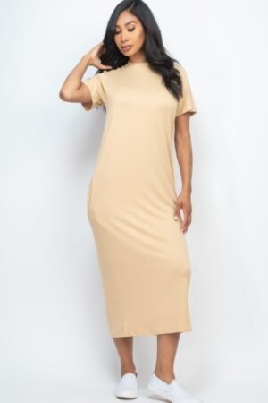 Side Pocket Tee Dress – relaxed fit with side pockets