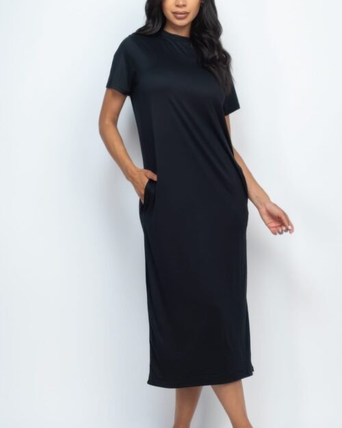 side pocket tee dress – relaxed fit with side pockets