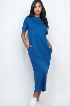 Side Pocket Tee Dress – relaxed fit with side pockets