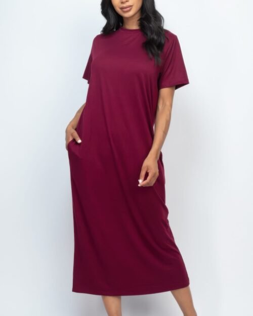 side pocket tee dress – relaxed fit with side pockets