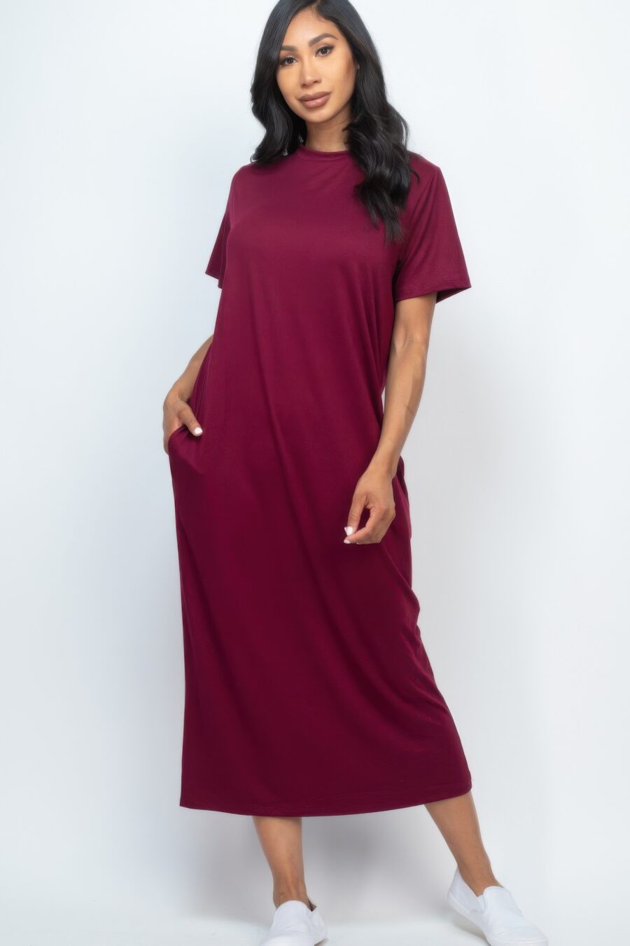 Side pocket tee dress