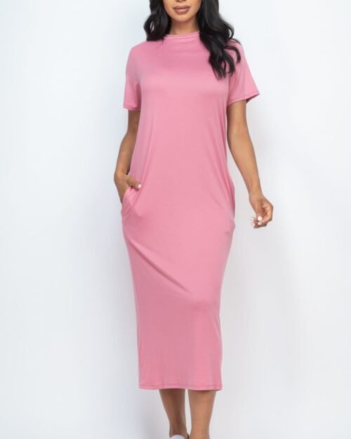 side pocket tee dress – relaxed fit with side pockets