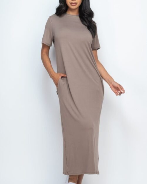 side pocket tee dress – relaxed fit with side pockets