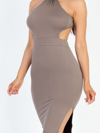Tie Backless Split Thigh Maxi Dress Tie Backless Split Thigh Maxi Dress