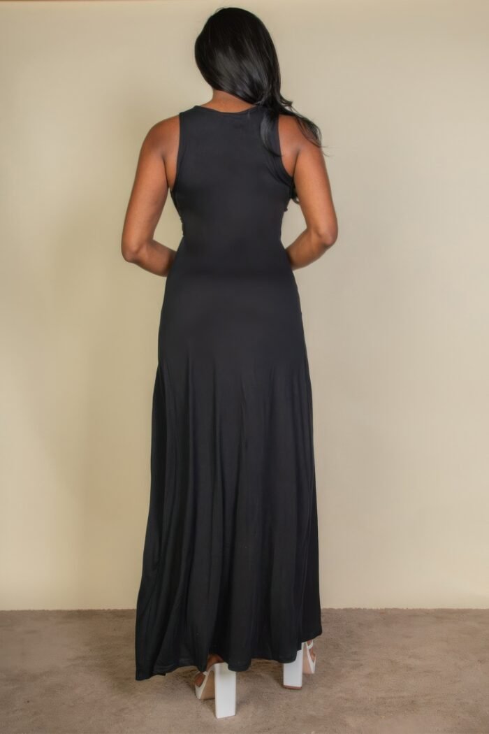 Ribbed Bandeau Cut Out Back Mini Bodycon Dress - Image 5