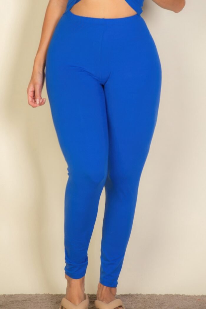 Plus basic solid leggings