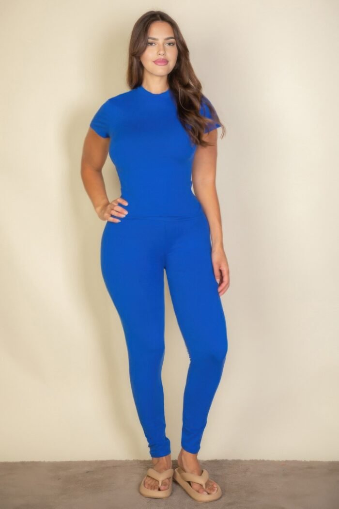 Plus basic solid leggings