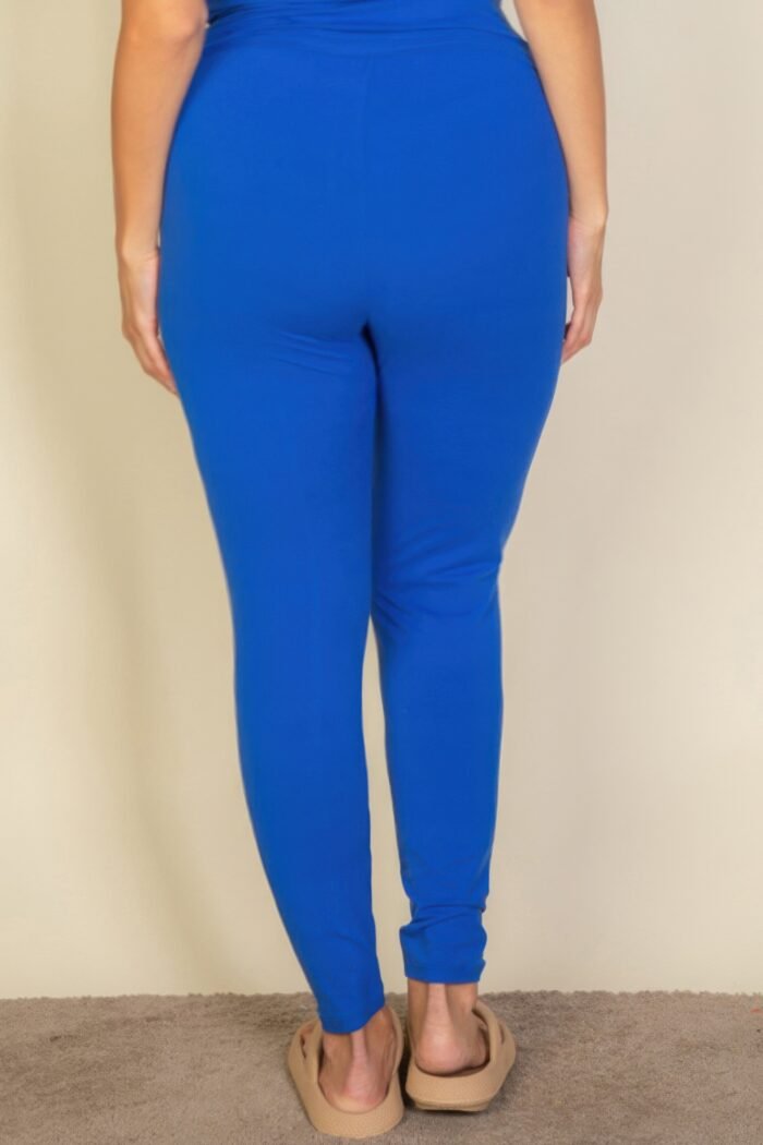 Plus basic solid leggings