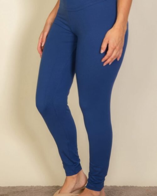 plus basic solid leggings