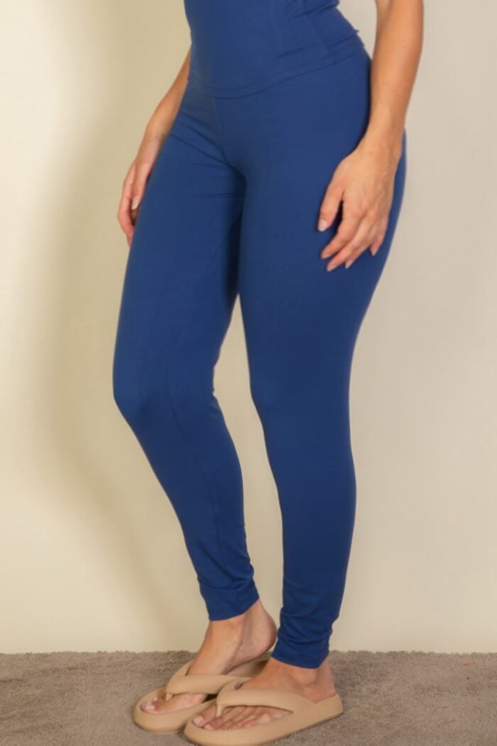 Plus basic solid leggings