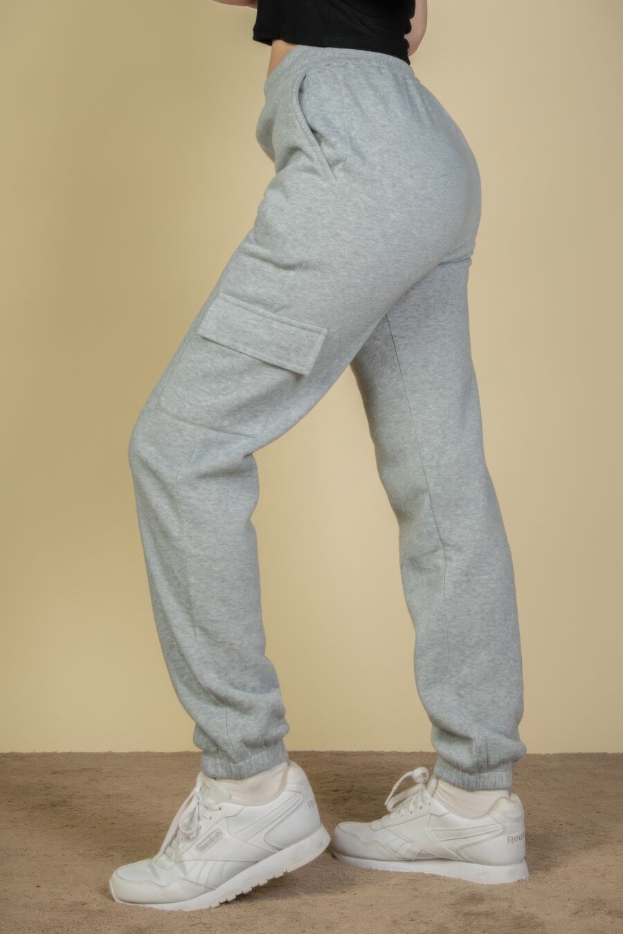 Side pocket drawstring waist sweatpants