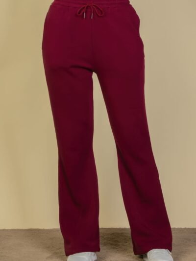 Drawstring Waist Slant Pocket Sweatpants