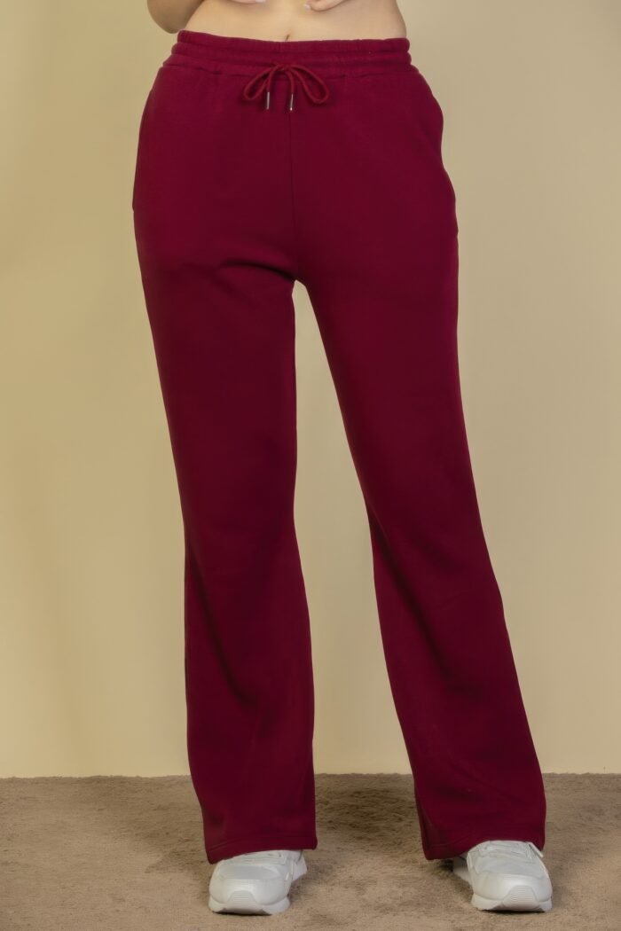 Drawstring Waist Slant Pocket Sweatpants - Image 1