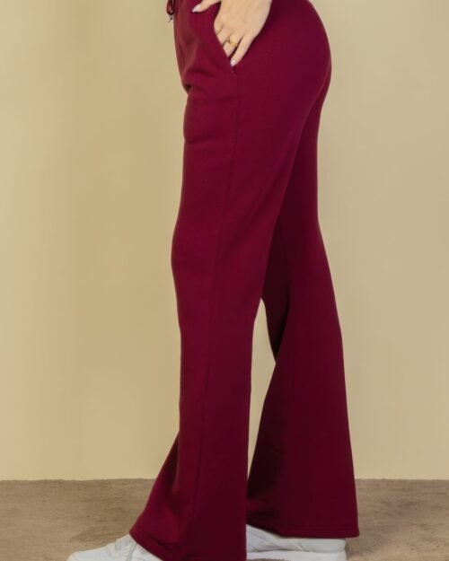 drawstring waist slant pocket sweatpants