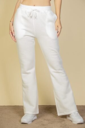 Drawstring Waist Slant Pocket Sweatpants Drawstring Waist Slant Pocket Sweatpants