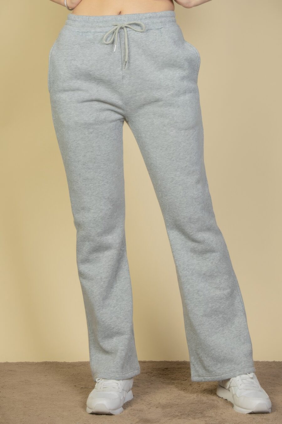 Drawstring waist slant pocket sweatpants