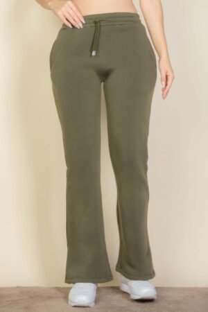 Drawstring Waist Slant Pocket Sweatpants Drawstring Waist Slant Pocket Sweatpants