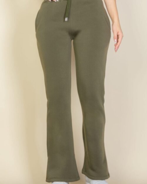 drawstring waist slant pocket sweatpants