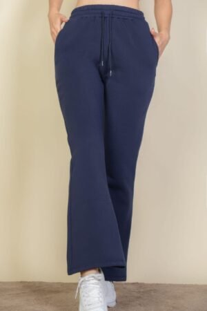 Drawstring Waist Slant Pocket Sweatpants Drawstring Waist Slant Pocket Sweatpants